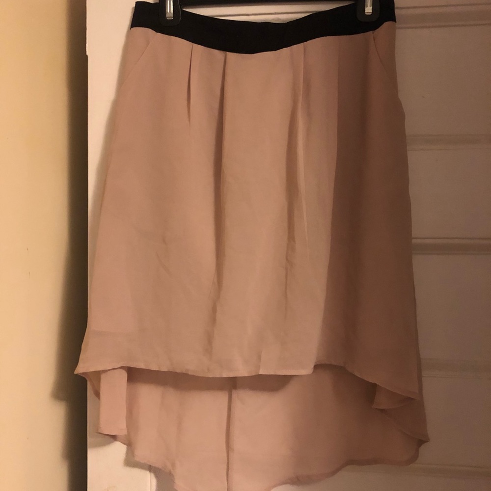 Cream hi-lo skirt